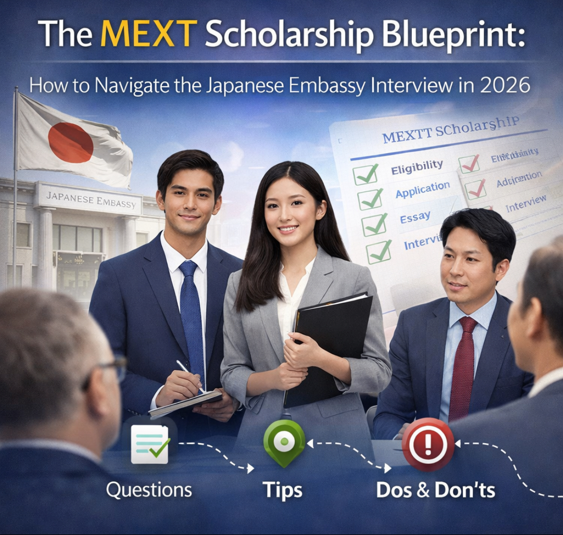 MEXT scholarship interview process at the Japanese embassy for international students in 2026