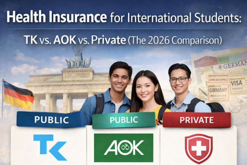 TK vs AOK vs Private Health Insurance for International Students in Germany (2026 Comparison)