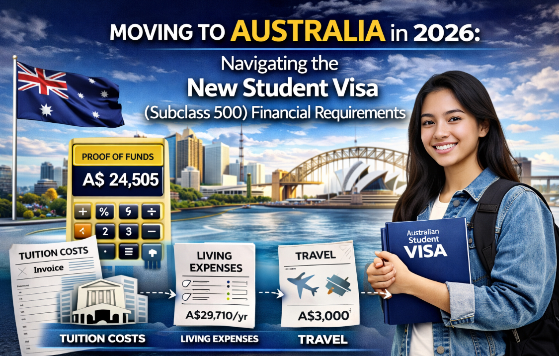 Australia student visa subclass 500 financial requirements for international students in 2026
