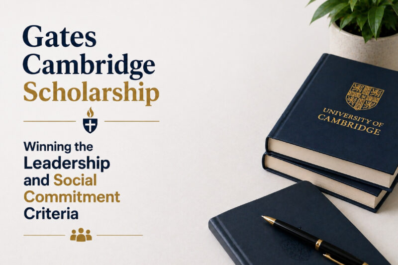 Gates Cambridge Scholarship: How to Win the Leadership and Social Commitment Criteria