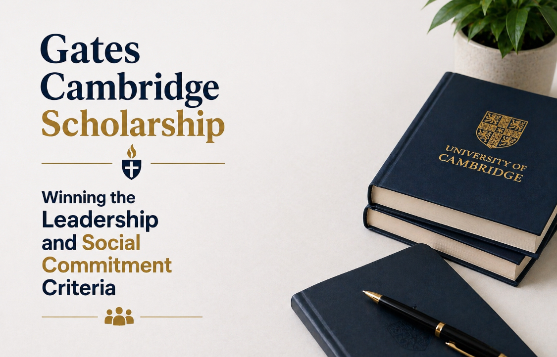 Gates Cambridge scholarship leadership and social commitment criteria for applicants