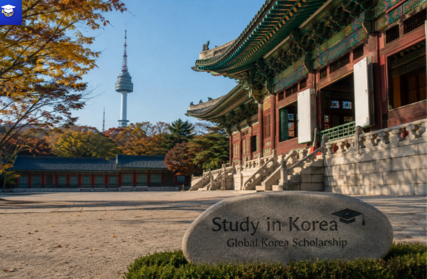 Global Korea Scholarship Embassy Track vs University Track comparison guide featuring Korean university atmosphere and Study in Korea scholarship environment