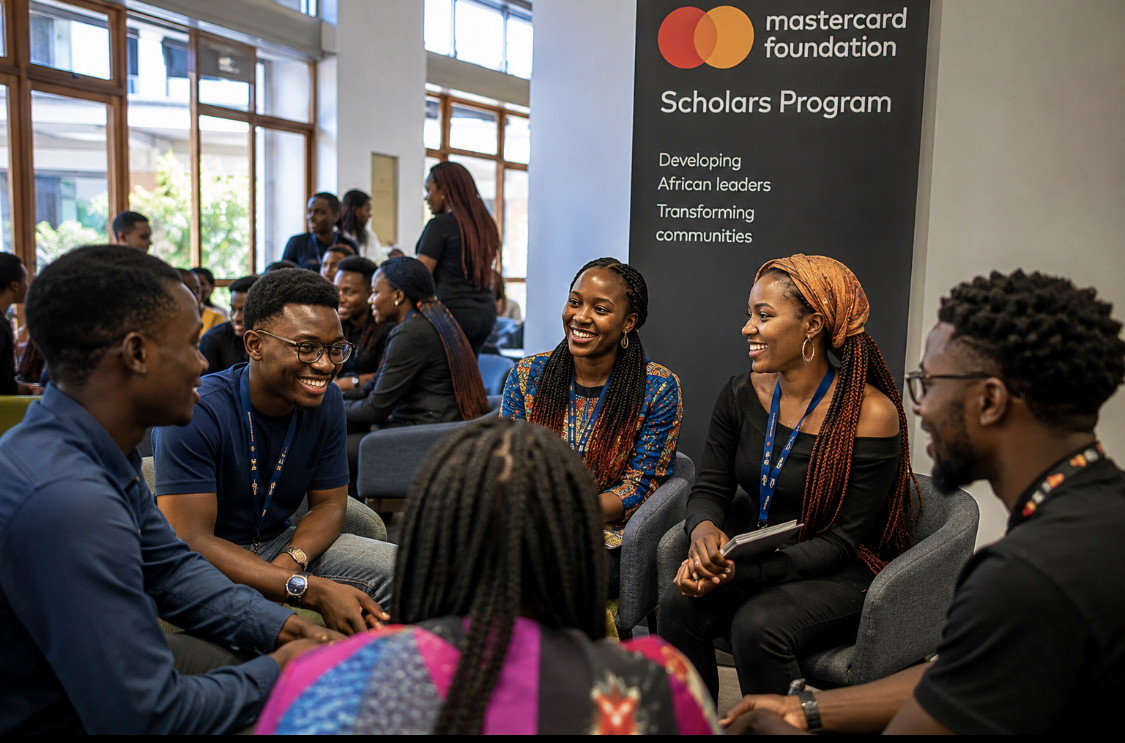 African students participating in the Mastercard Foundation Scholars Program leadership session